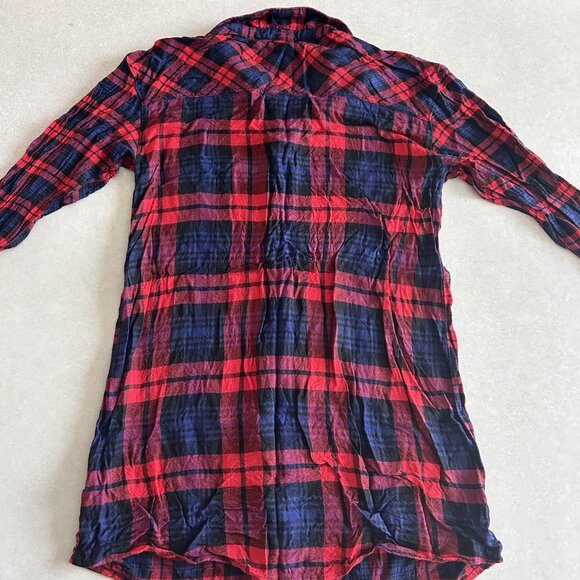 H&M Oversized Soft Plaid Button Down Shirt ASO Clara Oswald - Picture 4 of 9